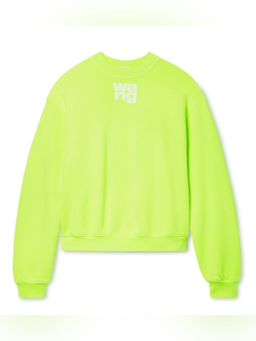 ALEXANDER WANG Neon Yellow cotton-jersey sweatshirt